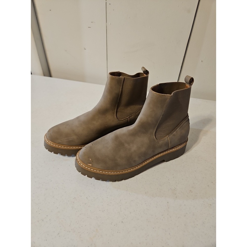 Dolce Vita Lobera Chelsea Slip On Boots Women's Size 10 Tan/Taupe